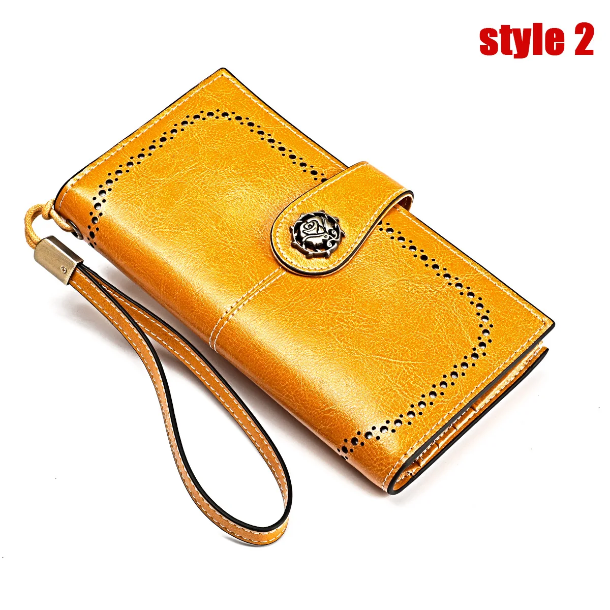 Yellow Style 2 Модные RFID Бумажник Для женщин для телефона из натуральной кожи кошелек женский длинный женские бумажники с застежкой-молнией держатель для карт клатч кошельки портмоне сумки - Цвет: Yellow Style 2