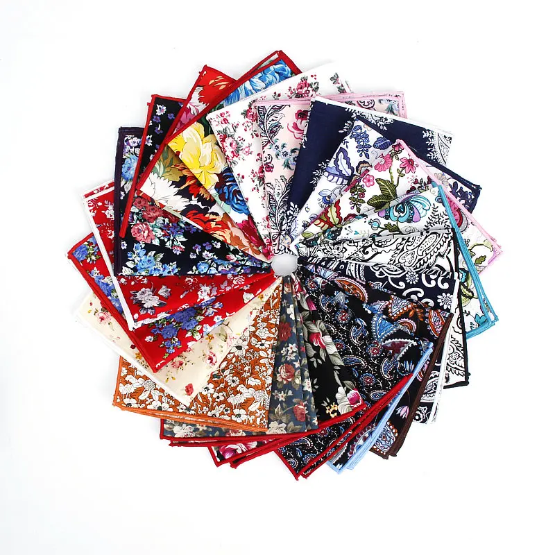 Совершенно новый стиль мужские Красочные шарфы винтажные платки с цветочным