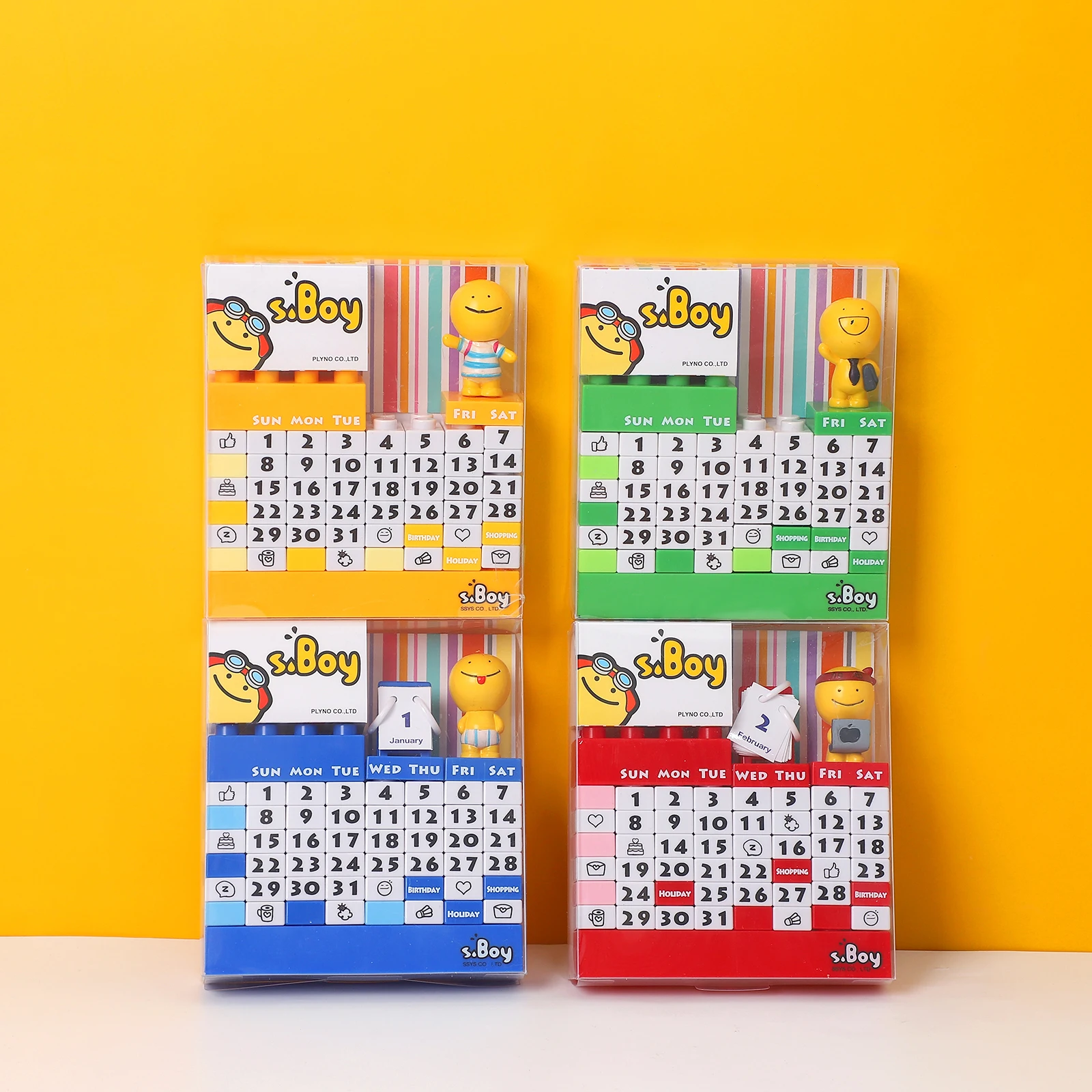 

1 Pc Random Cartoon Building Blocks Calendar Creativity Kawaii DIY Students To Do List Perpetual Calendar Cute School Stationery
