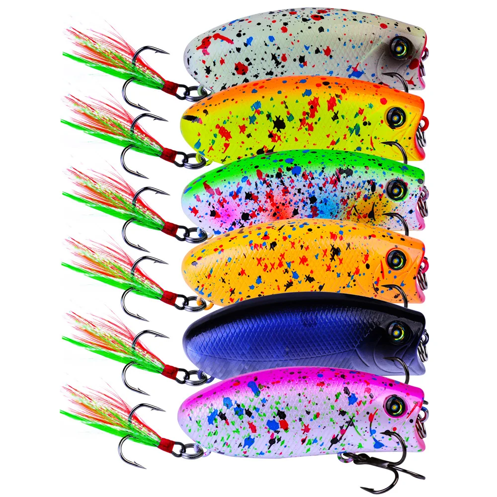 

1pc PRO BEROS Brand Fishing Lures 5.7cm-2.2"/10g-0.35oz Top Quality Fishing Tackle 8# Black Hook 6 colors Fishing Bait