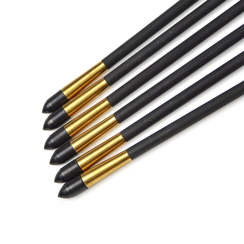 6/12 шт. 32 дюйма стрельба из лука углеродная стрела Позвоночник 400 ID 4 2 мм чистый