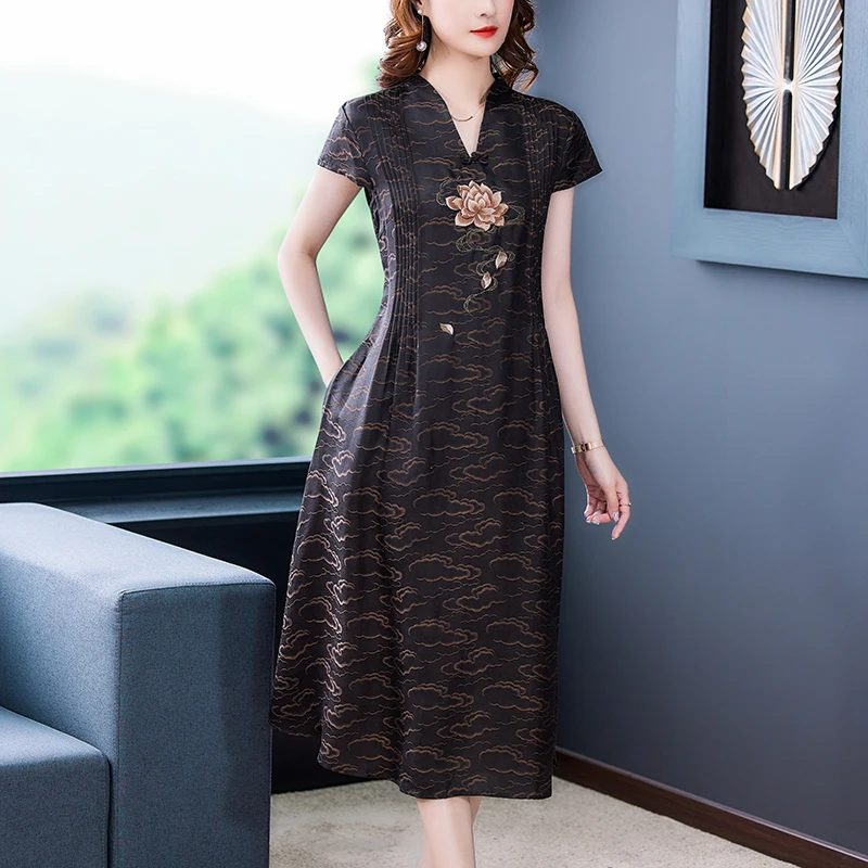 

COIGARSAM Women Long Dress Summer 2021 Casual Short Sleeve V-Neck Design And Color Dresses Traf Vestidos Robe