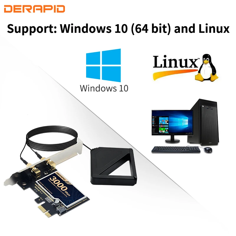 Двухдиапазонный Wi-Fi 6 беспроводной адаптер AX200 Pcie Bluetooth 5 1 сетевая карта 2 4G/5G 802.11AX
