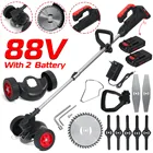 88VF 1800 Вт Электрический триммер для травы с 2 шт Li-Ion аккумуляторная газонокосилка мощный резак, беспроводной режущий станок, садовый инструмент