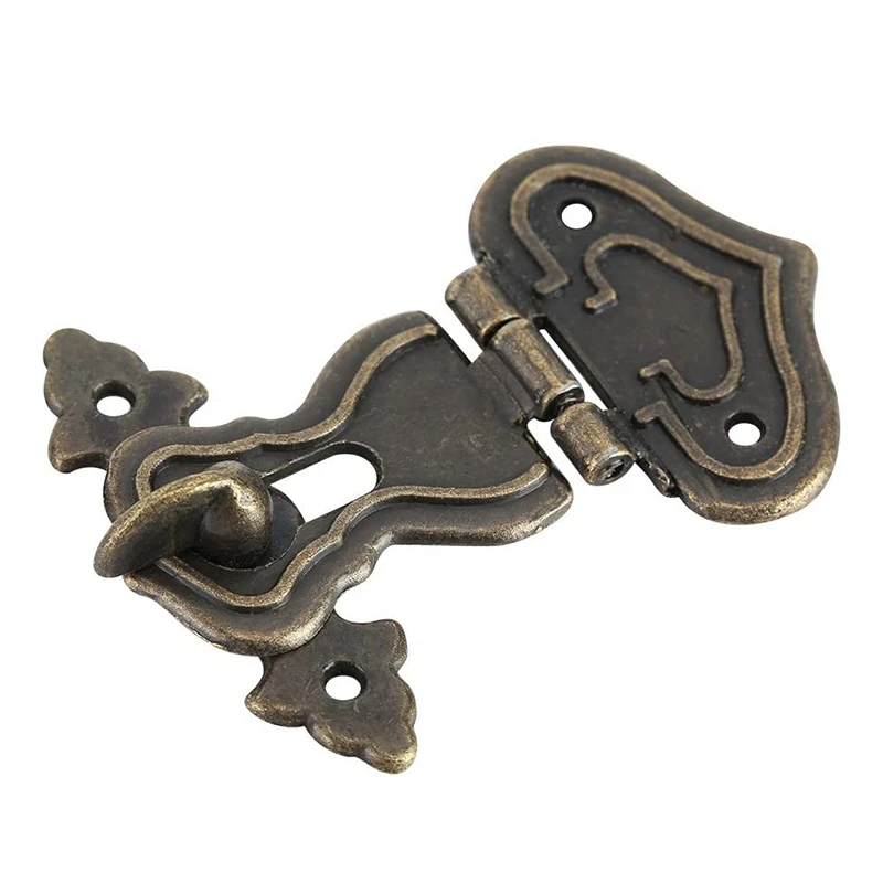 

10PCS Vintage Antique Zinc Alloy Latch Retro Decorative Lock For Small Jewelry Boxes Suitcases And Cabinets Wooden Boxes