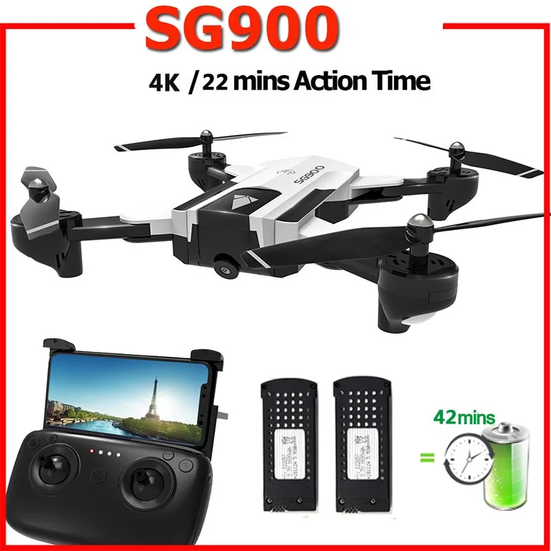 SG900 складной Wifi Радиоуправляемый Дрон 4K с камерой HD Dual 50X Follow Me Квадрокоптер Профессиональный Дрон долгий срок службы батареи игрушка для детей