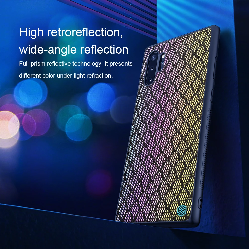 NILLKIN модная Роскошная Мерцающая задняя крышка для samsung Galaxy Note 10 + Plus полиэфирная