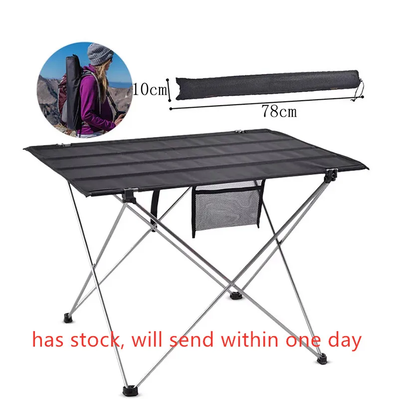 

Portable Foldable Table Camping Outdoor Furniture Computer Bed Tables Picnic 6061 Aluminium Alloy Ultra Light Folding Desk