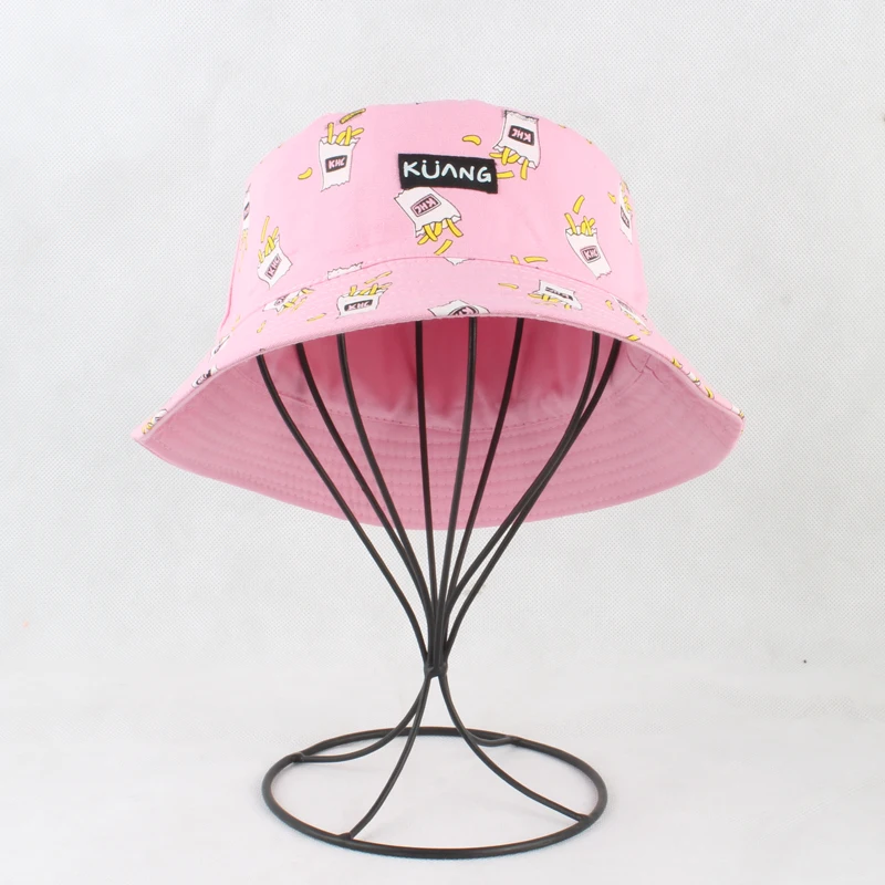 

Panama Bucket Hat Men Women Summer Bucket Cap Banana Print Yellow Hat Bob Hat Hip Hop Gorros Fishing Fisherman Hat