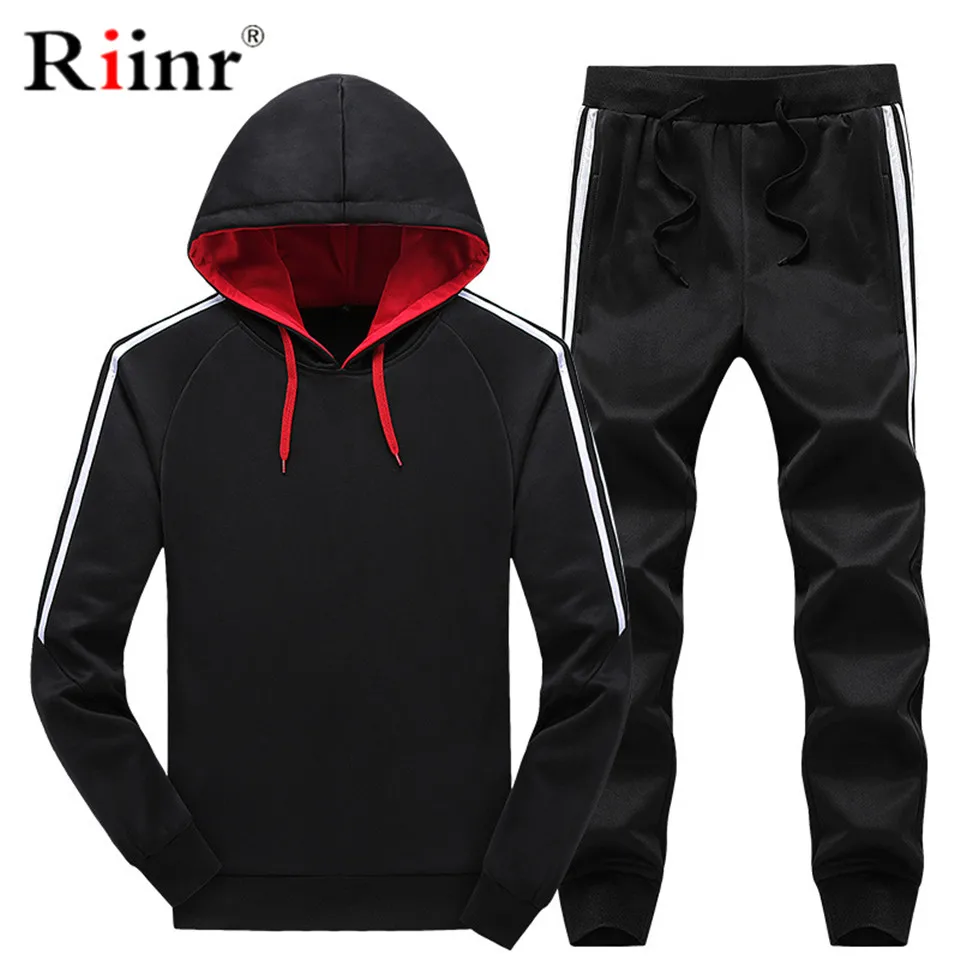 Riinr 2019 Новое поступление модные мужские наборы спортивной одежды весенние и