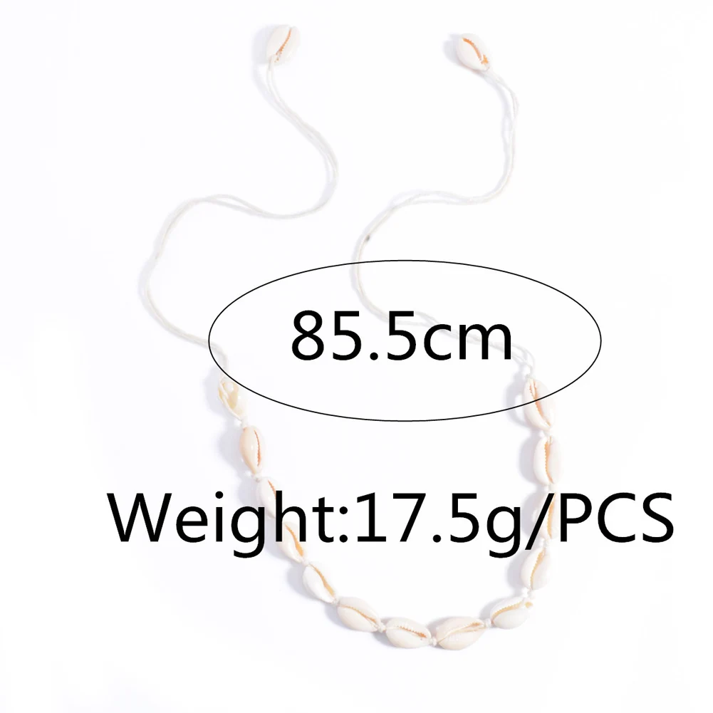 

Solid Color Choker Necklace Jewelry Gift For Girls Handmade Stringing Alloy Shell Necklace Fashion Beach Sea Shell Pendant