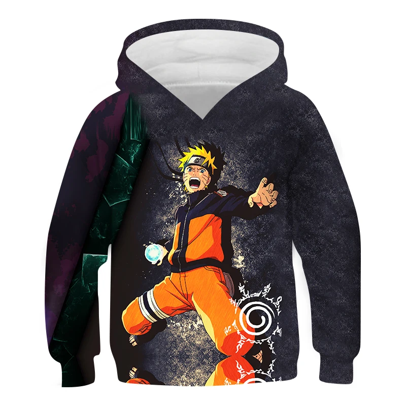 

2021 FASHION Hoodies Unisex Hooded Sweatshirts Uzumaki Anime Harajuku Clothing for Boys Lovely Ninja Graphics Baby Sweaters