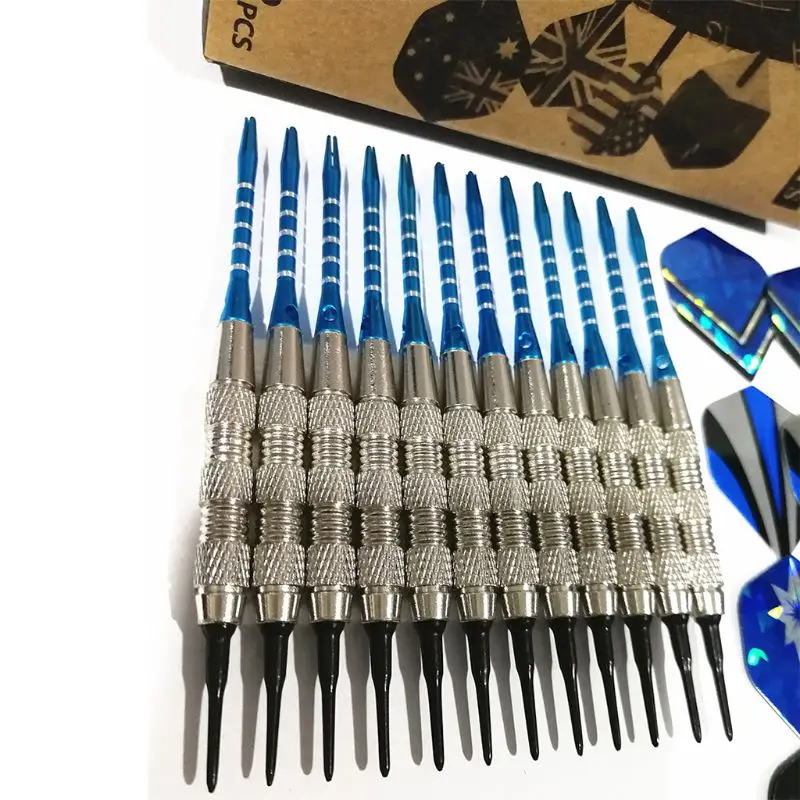 

12pcs/set Soft Tip Darts with Extra Tips Shafts Flights for Electronic Dartboard