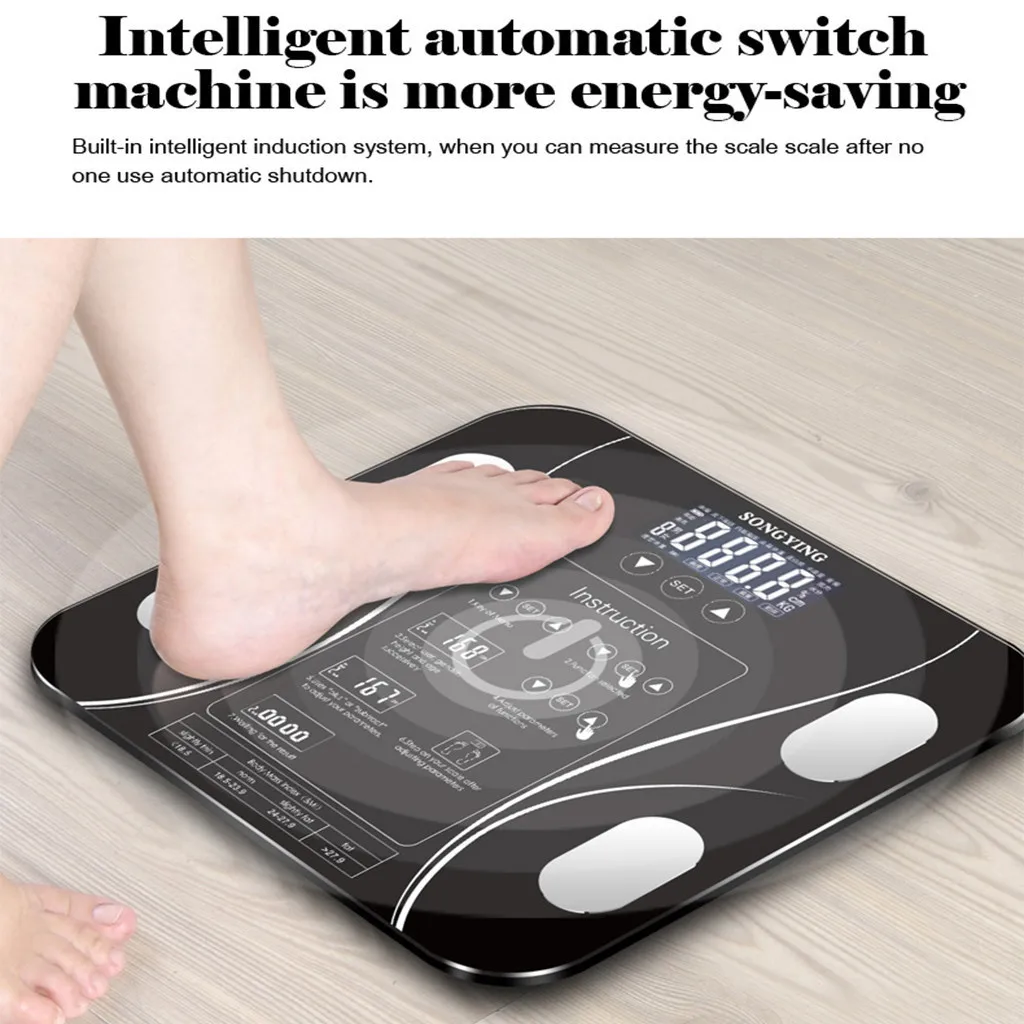 

LED Display Weighing Scale Body Electronic Dry Battery Scale Health Weighing Electronic Scale Balance Body Composition Analyzer