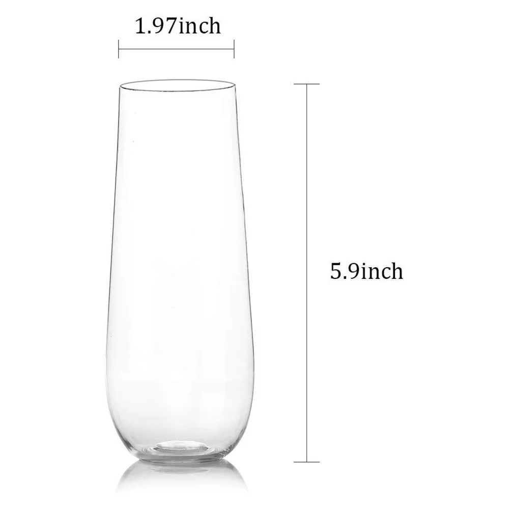 Чашка для шампанского пластиковая простая форма прочные очки аксессуар питья