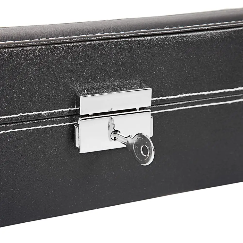 

24 Compartments Vintage PU Leather Watch Case Holder Organizer Display For Household Quartz Watches Collection Storage Box