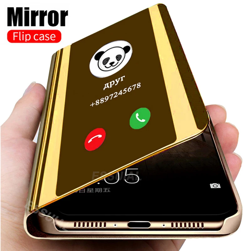 Умный зеркальный чехол для Xiaomi Redmi Note 9s 8 7 K20 Pro 8T 9A 9C 8A 7A 4X 5 Plus Mi 11 10T 10 Lite Poco X3 NFC