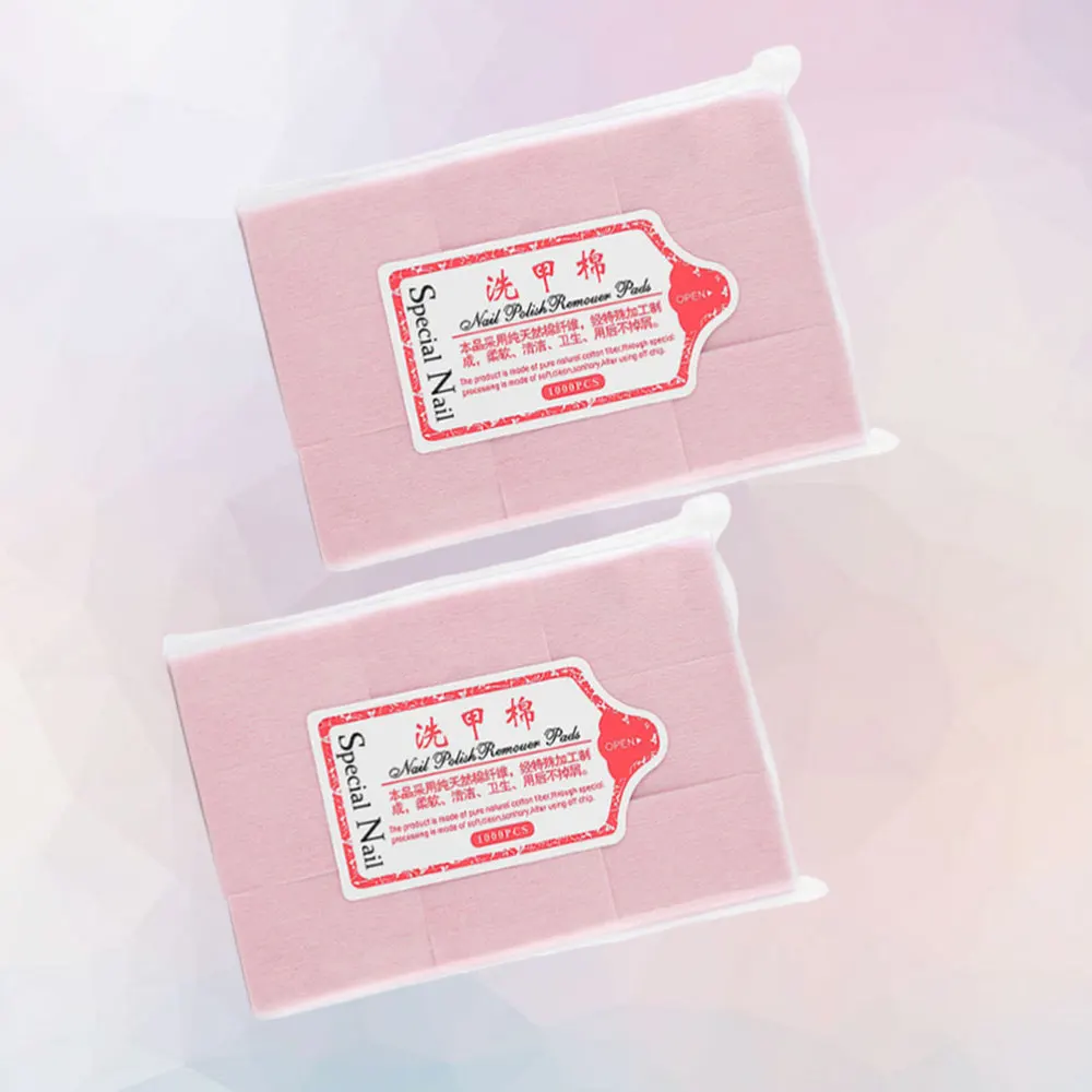 

2 Sets Nail Polish Removers Disposable Nail Cleaning Pads Manicure Supplies for Home Shop Salon