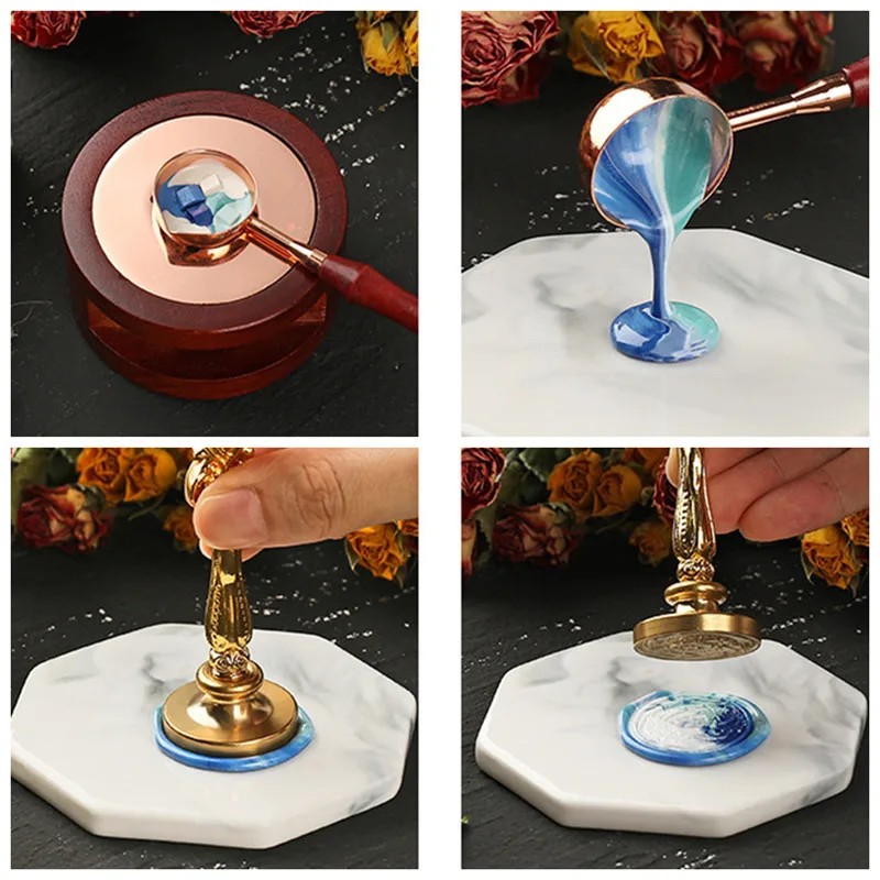 1 шт. завод Печать Цветок Набор восковых печатей с Ретро античном стиле фокусным