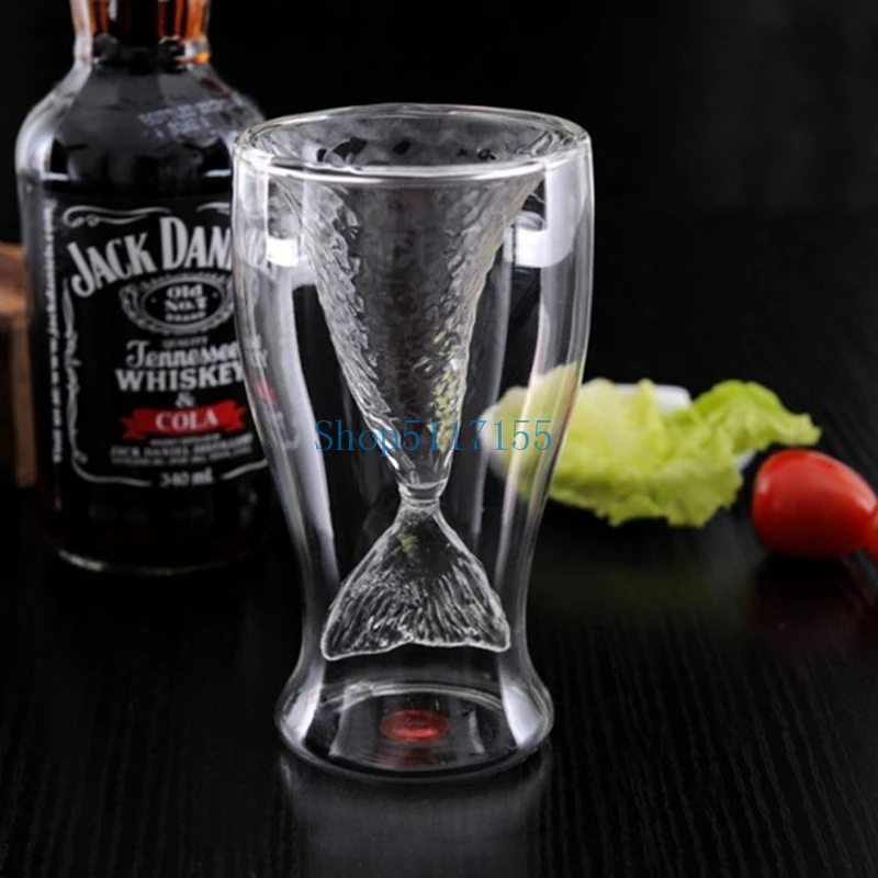 

Free shipping 50pcs/lot Amazing sea-maid cup mermaid glass wine/beer glass