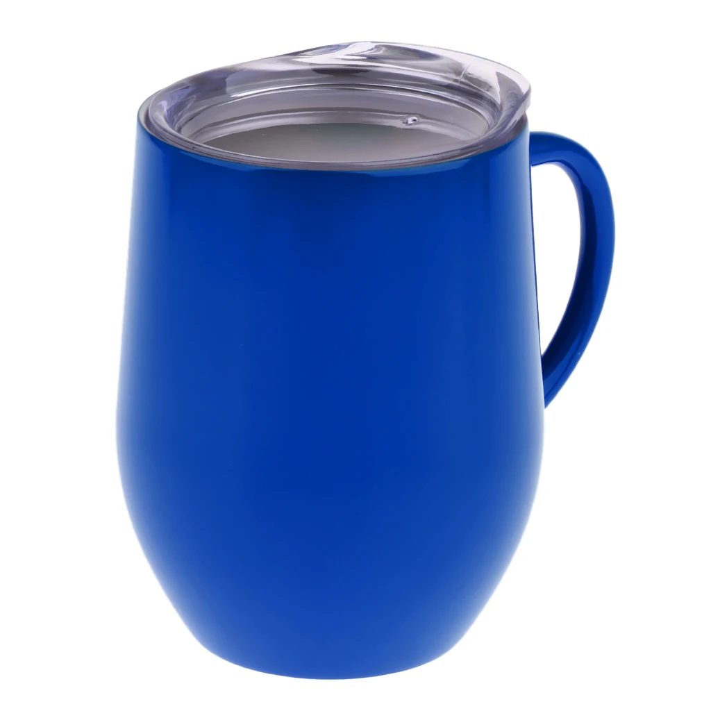 12 унций Изолированная кружка с ручками кофейные чашки из нержавеющей стали