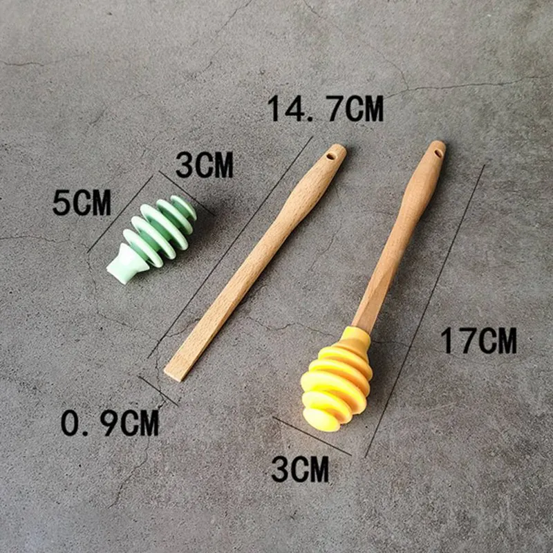 Силиконовая ложка для меда в баре с деревянной ручкой | Дом и сад