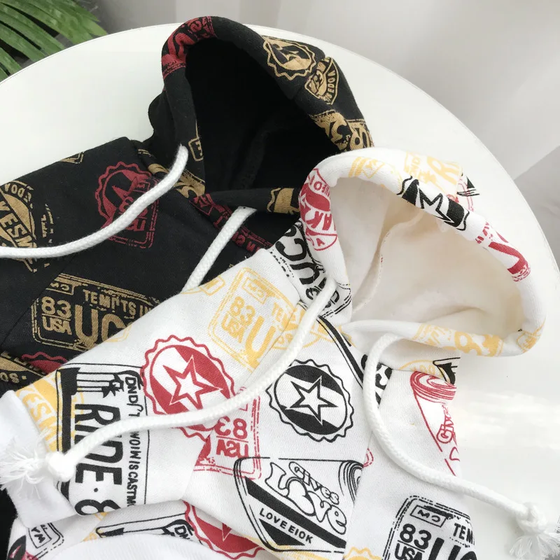 Спортивная брендовая теплая одежда для собак пальто толстовка с французским