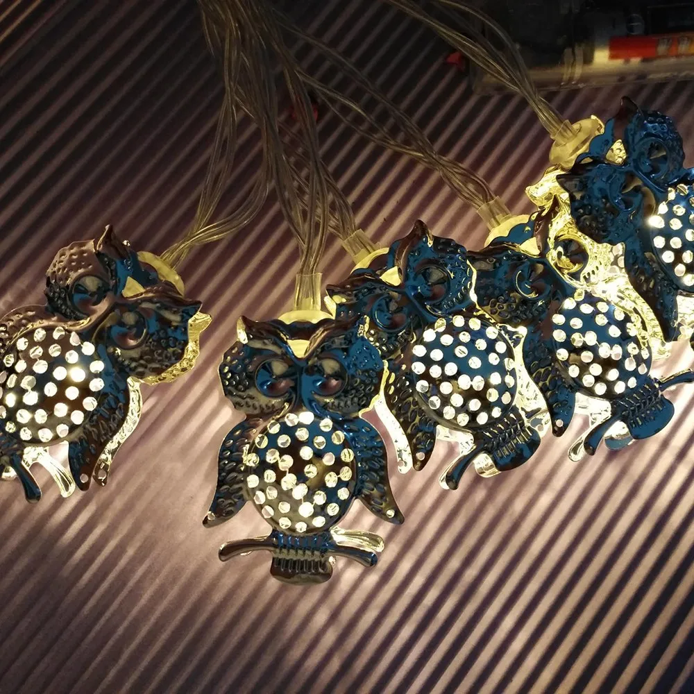 Светодиодный Сова Строка Рождественские огни Pendnts декоративные светильники