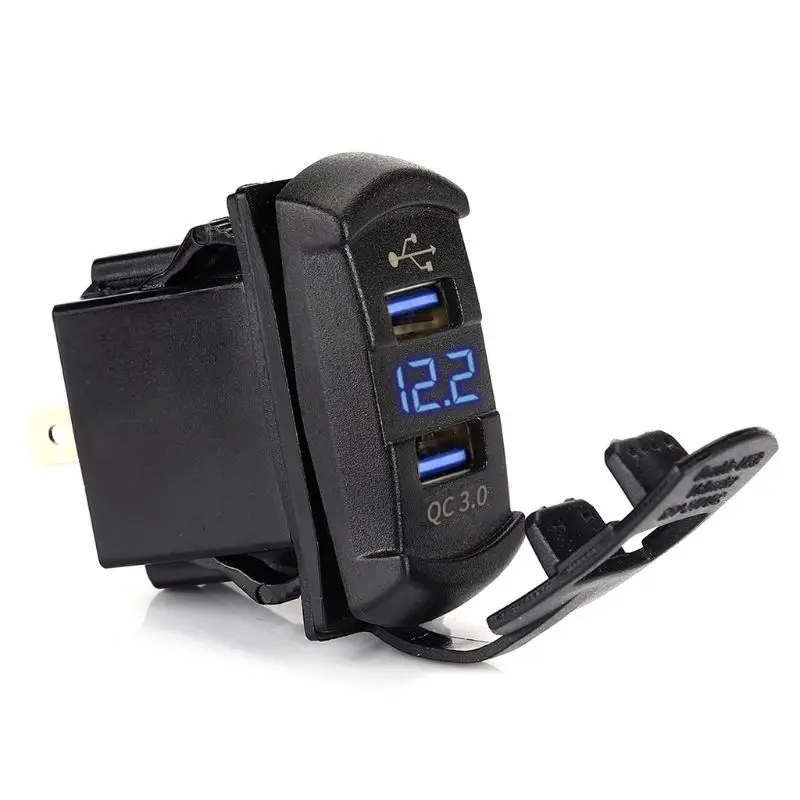 Быстрая зарядка 3 0 двойной USB клавишный выключатель QC быстрое зарядное