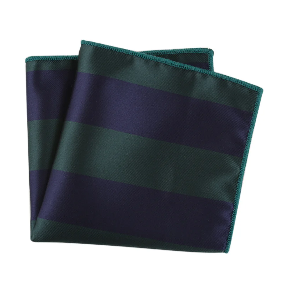 

2020 Men's Square Scarf Suit Pocket Towel for Women Polyester 23*23cm Striped Pocket Towel Square Handkerchief Custom LOGO