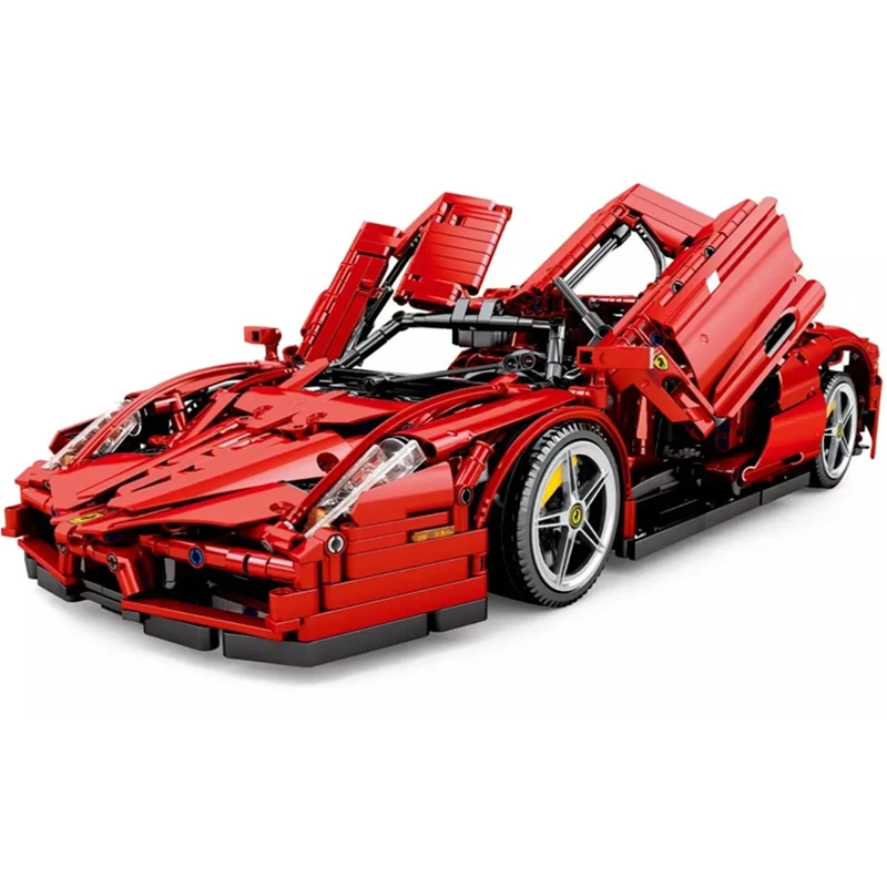 MOC супер красный Enzo Racers LaFerrari гоночный спортивный автомобиль строительные блоки наборы кирпичи подарок для детей игрушка совместимая техника