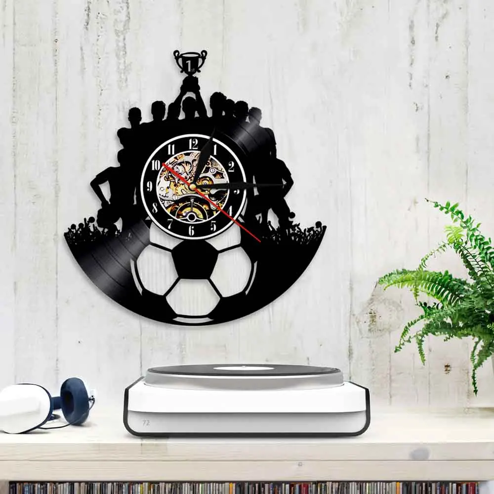 Настенные часы с виниловыми пластинами винтажные художественные украшения