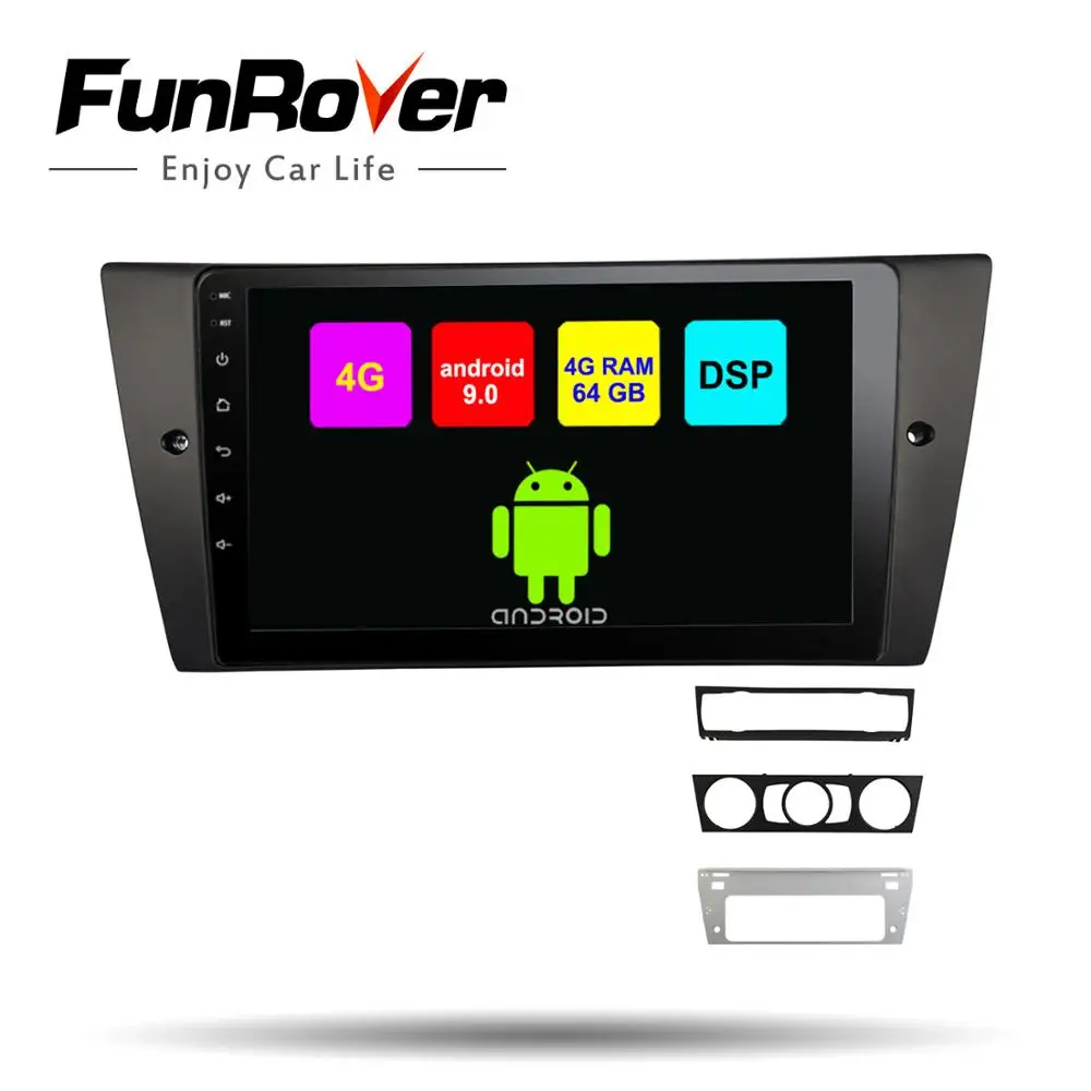Funrover IPS android 9 0 автомобильный dvd мультимедийный плеер навигация GPS для BMW 320 328 3
