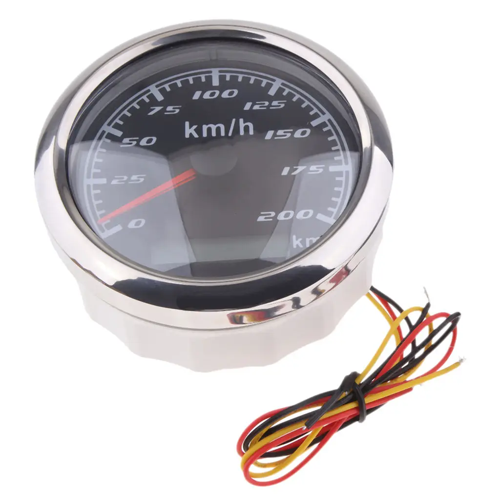 

85mm 200 KM/H Waterproof GPS Digital Speedometer Gauge Odometer Marine