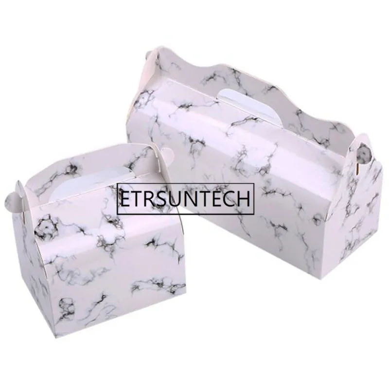 100 шт. Модная элегантная коробка для торта в мраморную полоску пудинг Сырная