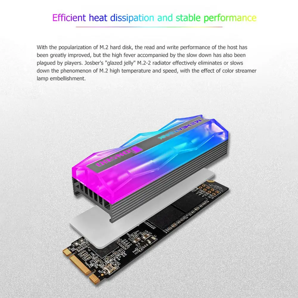Jonsbo M.2-2 красочное освещение M.2 nvme 2280 радиатор SSD твердотельный жесткий диск