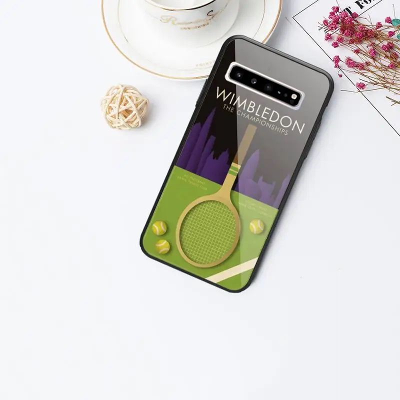 

Stade Roland-Garros Glass Phone Case Shell For Samsung Galaxy S20 Ultra S10 S9 S8 S7 Plus Edge S10 E Lite Note 8 9 10 Pro Cover