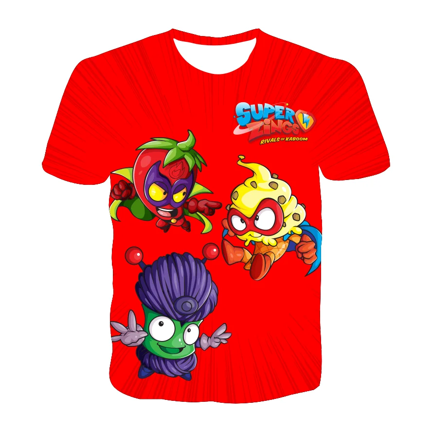 

3D Boys Sonic Super Zings Print Girls Funny T-shirts Superzing Children 2021 for summer Clothing Kids Clothes kinder Baby