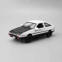 132 scale initial d toyota ae86 toy car diecast model pull back sound light doors openable educational collection gift kid