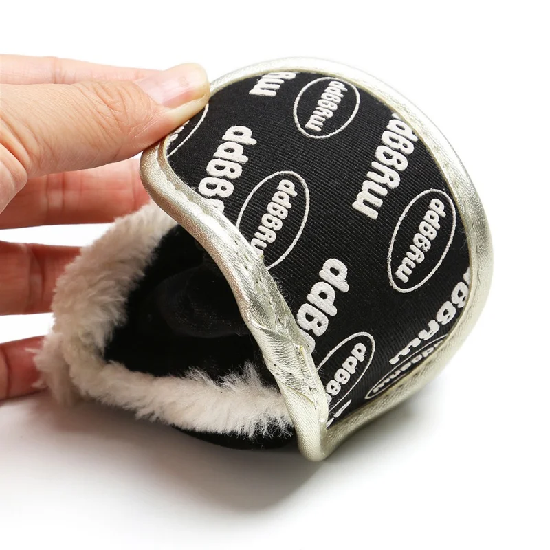 

Baby Girl Boy Snow Boots Winter Half Button Design Boots Casual Infant Kids Non-slip Soft Bottom First Walkers Newborn Cute Shoe