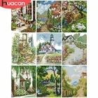 Набор для вышивки HUACAN из белого холста, 11CT 14CT, Подарочные комплекты, украшение для дома