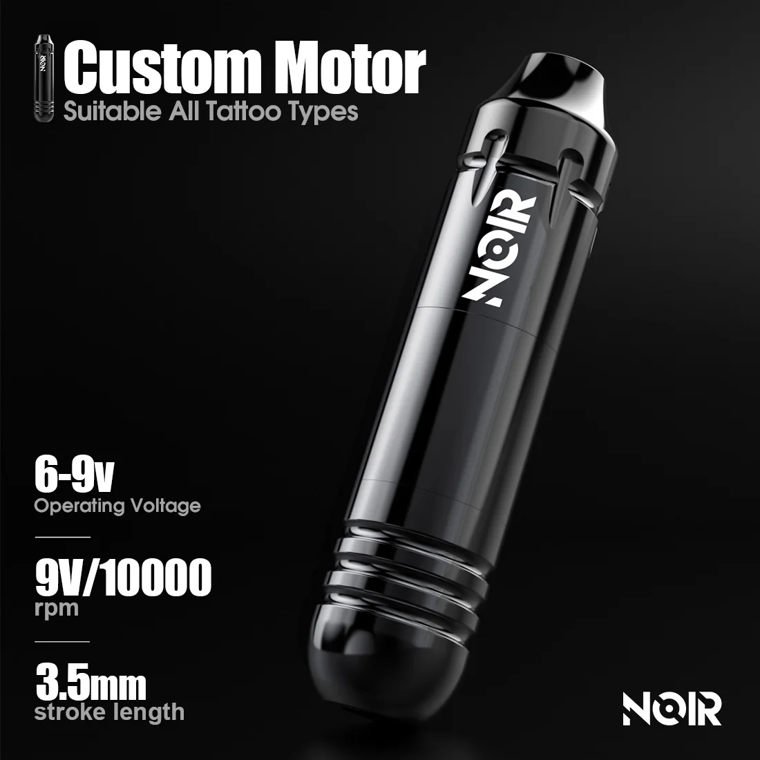 DragonHawk Two Model OLED Power Noir Rotary Pen Tattoo Kit With Mast Pro RL Cartridge Needles Makeup Machine Kit