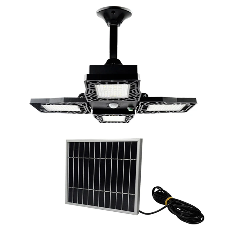 

Waterproof Solar Lights Outdoor 80LED Solar Flood Light with 4 Rotatable Head 1000LM Bright Wide Angle Motion Sensor LED