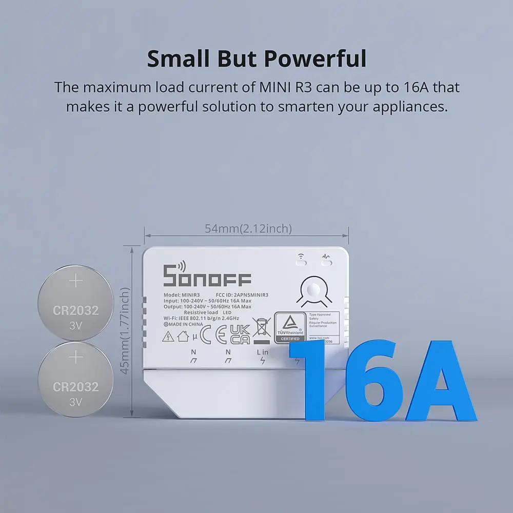 SONOFF MINI R3 16A Smart Switch REST API Решение без нейтральной линии с S-MATE eWeLink-Remote Control через eWeLink