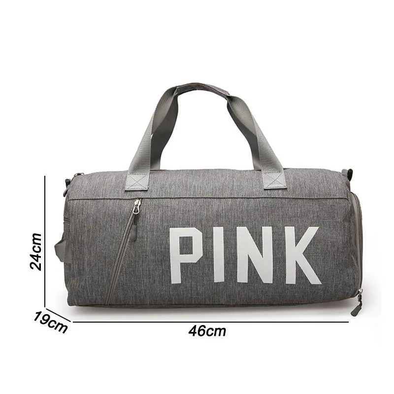

SNUGUG Big Pink Travel Mens Sport Shoulder Bag Women Nylon Girls Gym Bags With Shoe Waterproof Sport Men Bags For Fitness 2021