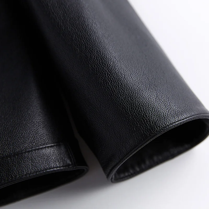 

JCHB 2021 and Baou Autumn Winter new suit collar leather coat women's Korean style cowhide motorcycle coat