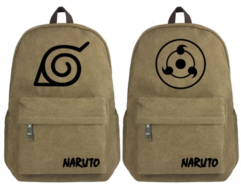 Школьный ранец для мальчиков с аниме Наруто Холщовый Рюкзак косплея Шаринган