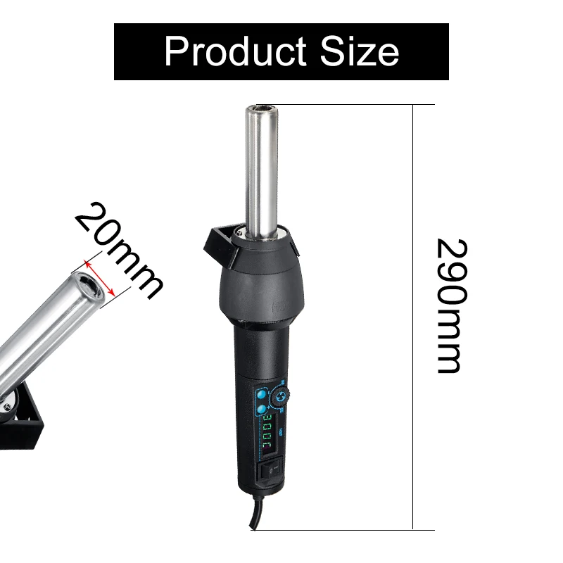 Профессиональный 650 Вт 110 В светодиодный дисплей воздуходувка горячего воздуха Тепловые пистолеты паяльная станция запайка паяльник 3 насадки