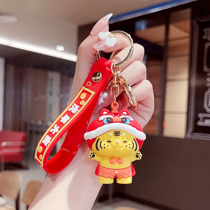 key keychain for leather bags festive lucky tiger lanyard office 2022 ring mobile phone accessories wholesale free global shipping