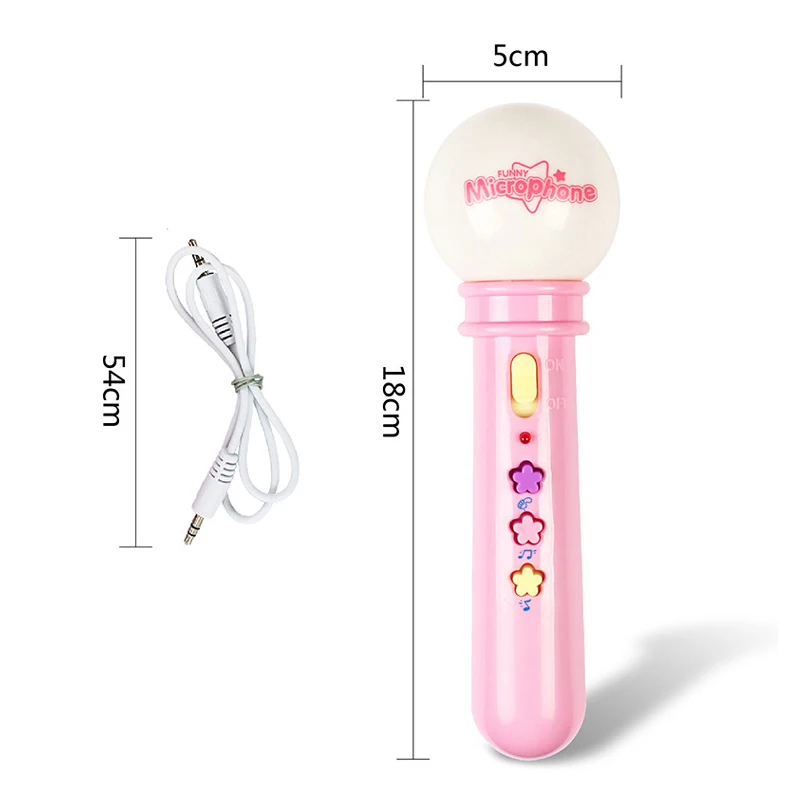 Детские игрушки провод для девочек и мальчиков светодиодный микрофон пение